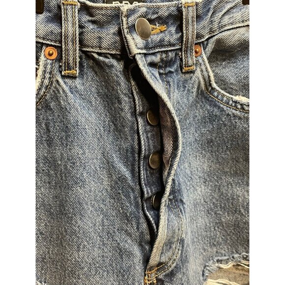 BDG jeans womens 27 x 29 relaxed straight button fly distressed high rise blue - Picture 5 of 12